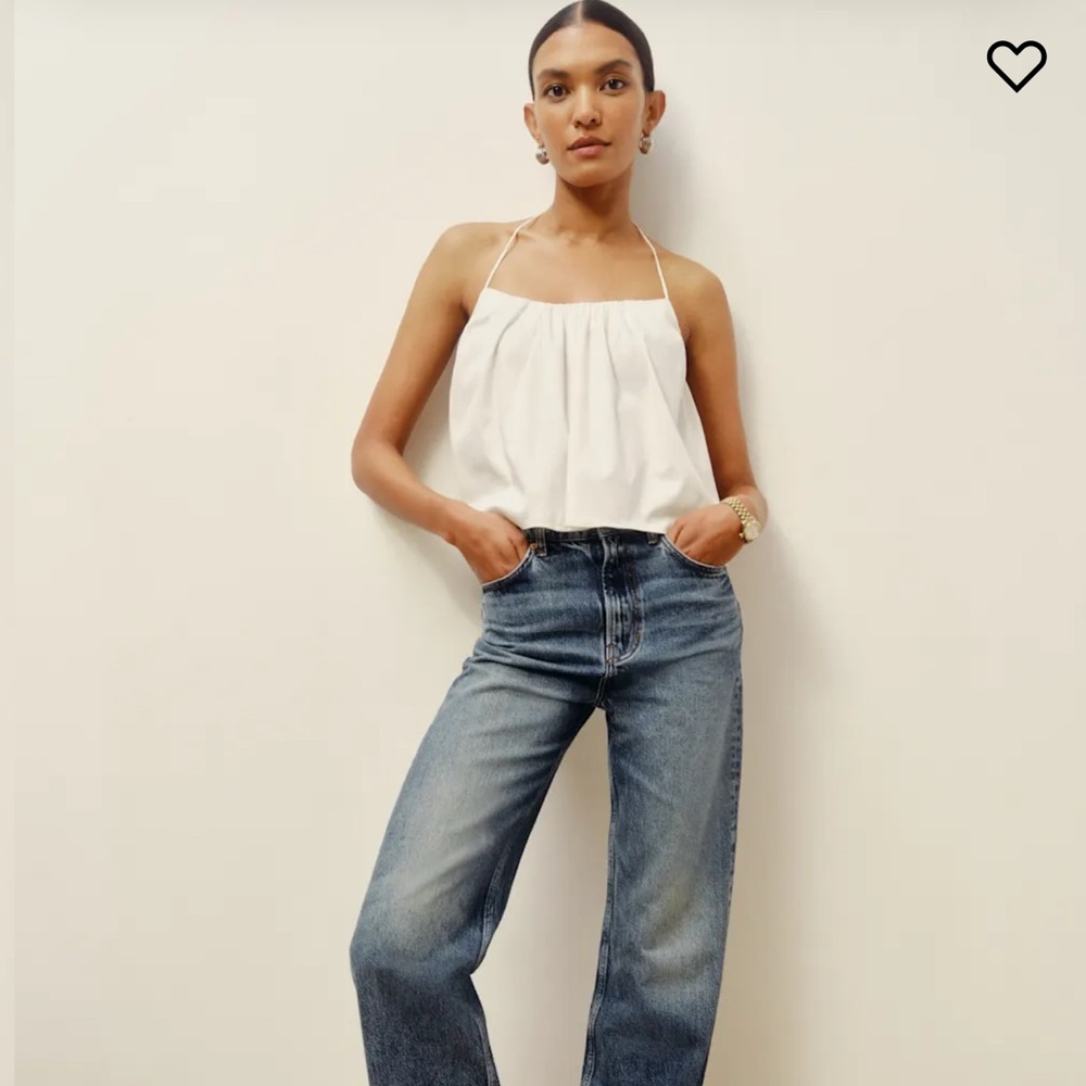 Reformation Addy Top Ivory - Size XS